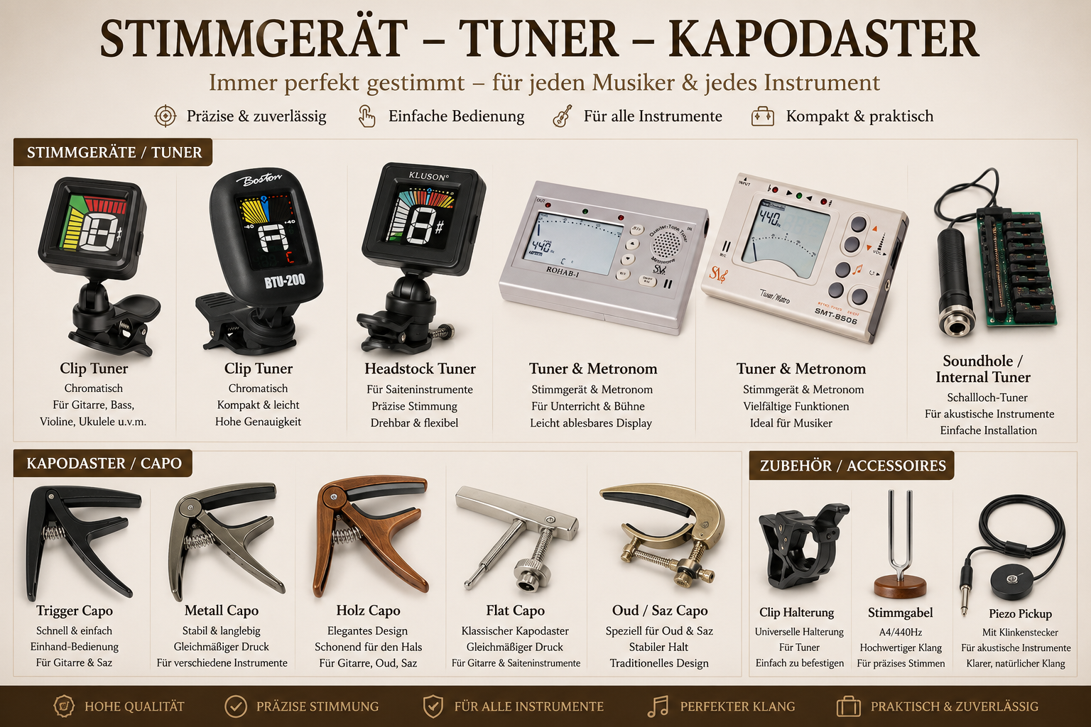 Stimmgerät – Tuner – Kapodaster category icon/image